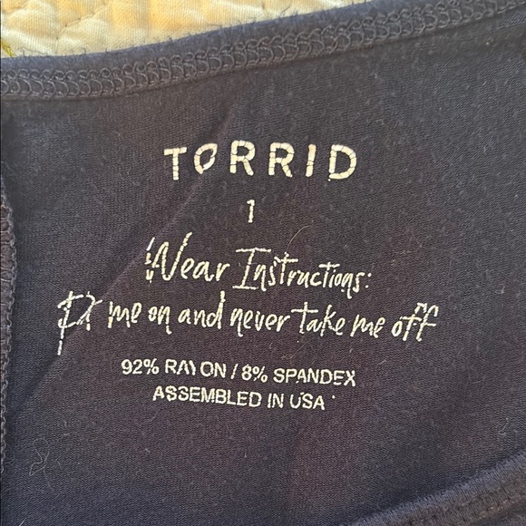 Torrid Navy Graphic Tank Top - Picture 4 of 5